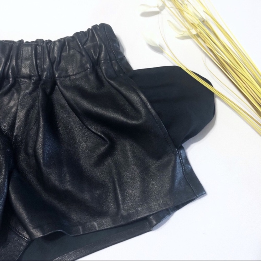 RAG & BONE Genuine Leather Pajama Short - Picture 5 of 10